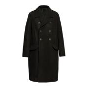 Rick Owens Officer Coat Black, Herr