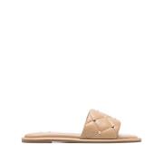 Michael Kors Flip Flops Sliders Beige, Dam