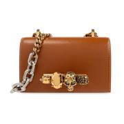 Alexander McQueen Jewelled Satchel Mini Axelväska Brown, Dam