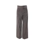 Brunello Cucinelli Vida Ben Sammet Byxor Gray, Dam