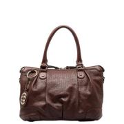 Gucci Vintage Pre-owned Canvas handvskor Brown, Dam