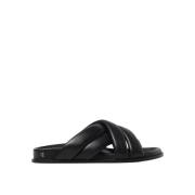 Anine Bing Svarta Läderflätade Sandaler Black, Dam