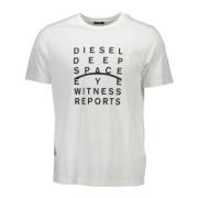 Diesel Logo Tee Kortärmad Vit Bomull White, Herr