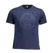 North Sails Blå Nautiskt Tryck T-shirt Män Blue, Herr