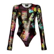 Versace Jeans Couture Body med mönster Black, Dam