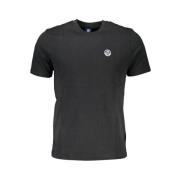 North Sails Svart T-shirt med applikationslogo Black, Herr