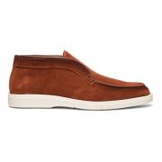 Santoni Suede Desert Boot Brown, Herr