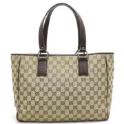 Gucci Vintage Pre-owned Canvas totevskor Beige, Dam