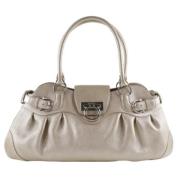 Salvatore Ferragamo Pre-owned Pre-owned Tyg handvskor Beige, Dam