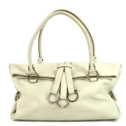 Salvatore Ferragamo Pre-owned Pre-owned Tyg axelremsvskor Beige, Dam