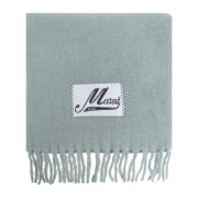 Marni Halsduk med logo patch Green, Dam