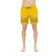 Bikkembergs Gradient Print Badshorts i Ljusgul Yellow, Herr