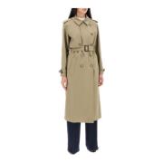 Stella McCartney Klassisk Bomull Trenchcoat Green, Dam