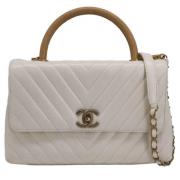 Chanel Vintage Pre-owned Laeder handvskor White, Dam