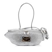 Dolce & Gabbana Pre-owned Pre-owned Laeder crossbodyvskor Gray, Dam