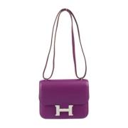 Hermès Vintage Pre-owned Tyg axelremsvskor Purple, Dam