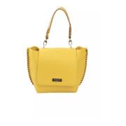 Baldinini Kompakt Läder Crossbody Väska med Guldtonad Hårdvara Yellow,...