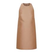 Valentino Sand Halterneck Maxi Klänning Beige, Dam