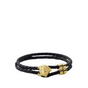 Versace Svart Metallarmband Black, Herr