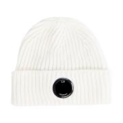 C.p. Company Vit Ull Bonnet White, Herr