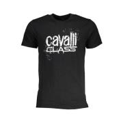 Cavalli Class Svart Tryckt Logotyp T-shirt Black, Herr