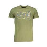 Cavalli Class Tryck Logo Kortärmad T-shirt Green, Herr