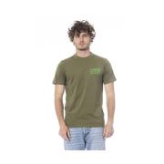 Cavalli Class Logo Print Rund Hals T-shirt Green, Herr