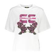 Cavalli Class Stilren Logo Print T-shirt White, Dam