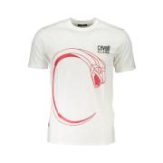 Cavalli Class Tryckt Rund Hals T-shirt White, Herr