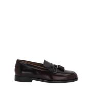 Lottusse Svart kalvskinn Chris Tassel Loafers Mocasin Borlas Red, Dam