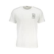 Bikkembergs Tryck Logo Rund Hals T-Shirt White, Herr