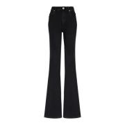 Balmain Utställda denim jeans Black, Dam