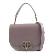 Chanel Vintage Pre-owned Laeder axelremsvskor Purple, Dam