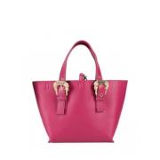 Versace Shopper väska med tyg Pink, Dam