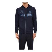 La Martina Diagon Blå Full Zip Sweatshirt Blue, Herr