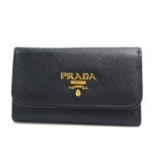 Prada Vintage Pre-owned Laeder nyckelhllare Black, Dam