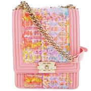 Chanel Vintage Pre-owned Tyg chanel-vskor Pink, Dam