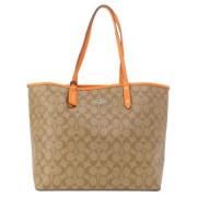 Coach Pre-owned Pre-owned Tyg totevskor Beige, Dam