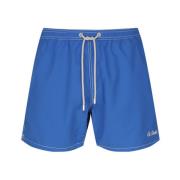 MC2 Saint Barth Elektrisk Blå Nylon Badshorts Blue, Herr