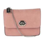 Coach Pre-owned Pre-owned Tyg axelremsvskor Pink, Dam