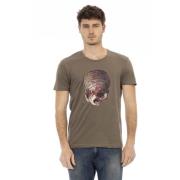 Trussardi T-Shirts Brown, Herr