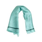 Trussardi Vintage Elegance Sidenscarf Blue, Dam