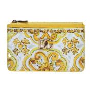 Dolce & Gabbana Gul Majolica Print Korthållare Yellow, Dam