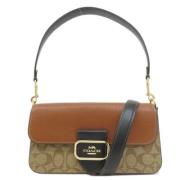 Coach Pre-owned Pre-owned Tyg axelremsvskor Beige, Dam