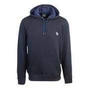 PS By Paul Smith Blå Hoodie Regular Fit Zebra Logo Blue, Herr