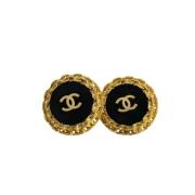 Chanel Vintage Pre-owned Metall rhngen Yellow, Dam