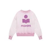 Isabel Marant Étoile Sliten bomull logotröja Pink, Dam