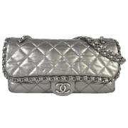 Chanel Vintage Pre-owned Tyg chanel-vskor Gray, Dam