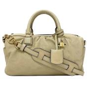 Loewe Pre-owned Pre-owned Tyg handvskor Beige, Dam