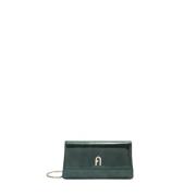 Furla Diamante Mini Väska Kuvert Design Green, Dam